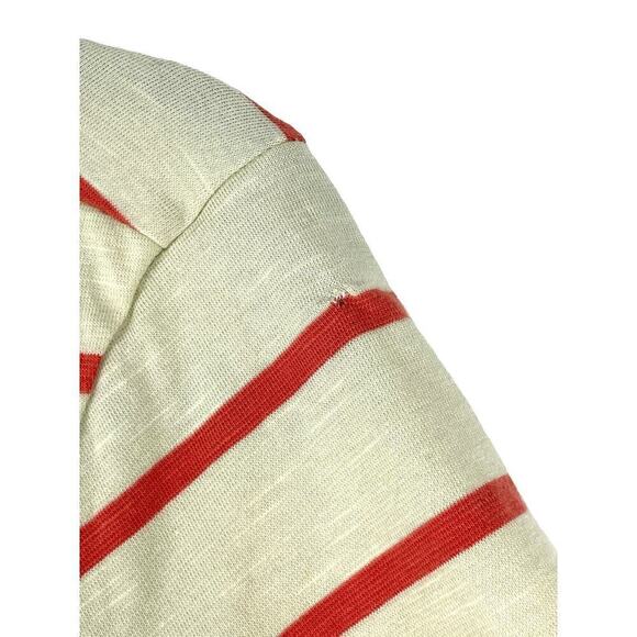 Toad & Co Windmere Stripped Dress Small Cream Orange Casual Active Comfort - Picture 8 of 9